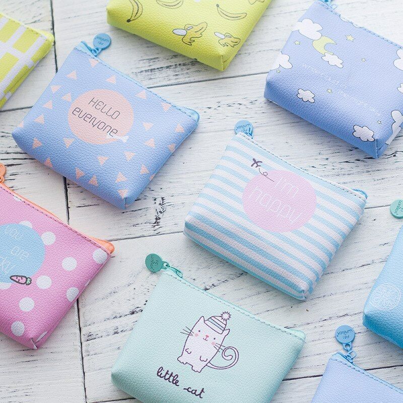 Lady Fruits Pouch Bag Small Wallet PU Leather Women's Cash Money Card Coin Purse