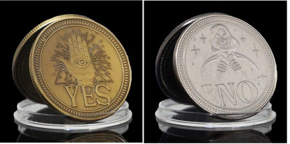Commemorative Coins Metal Yes No Ouija Gothic Prediction Items USA Morgan Dollar