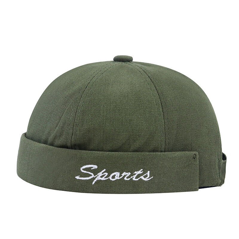 Brimless Docker Cap Hat Skullcap Sailor Rolled Cuff Retro Beanie Hats Adjustable
