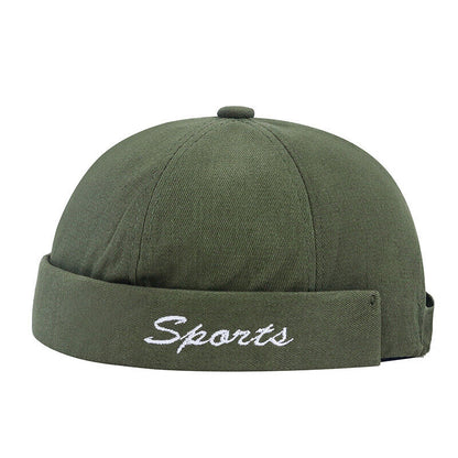 Brimless Docker Cap Hat Skullcap Sailor Rolled Cuff Retro Beanie Hats Adjustable