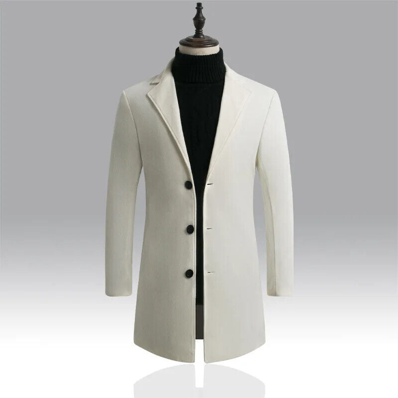Men Jackets Men Slim Fits Coats Business Mens Long Winter Outwears