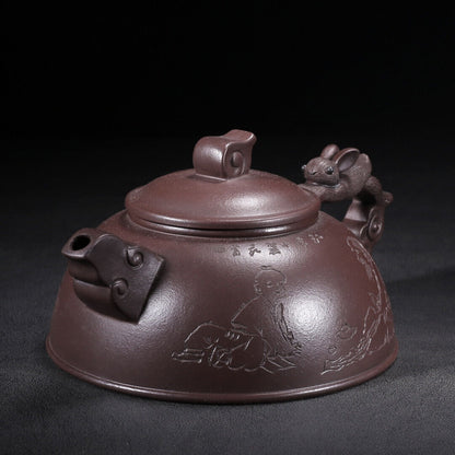 Chinese Yixing Zisha Clay Handmade Exquisite Teapot （奔月 底款：周桂珍）