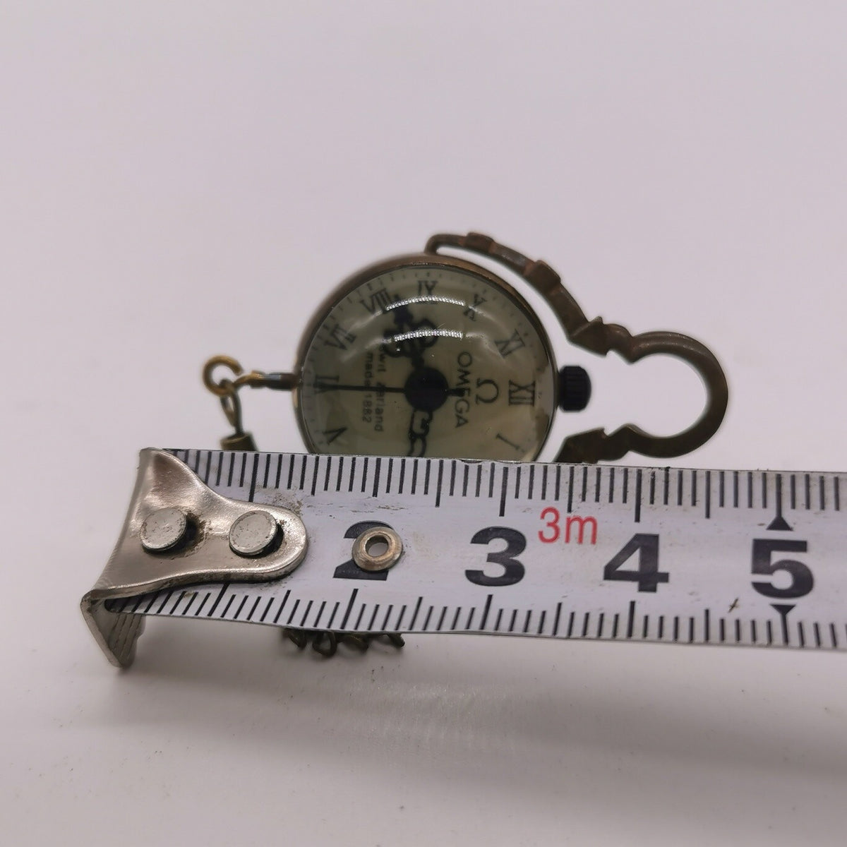 Chinese Bronze Crystal Ball Bell Mechanical Clock Table Pocket Watch A5