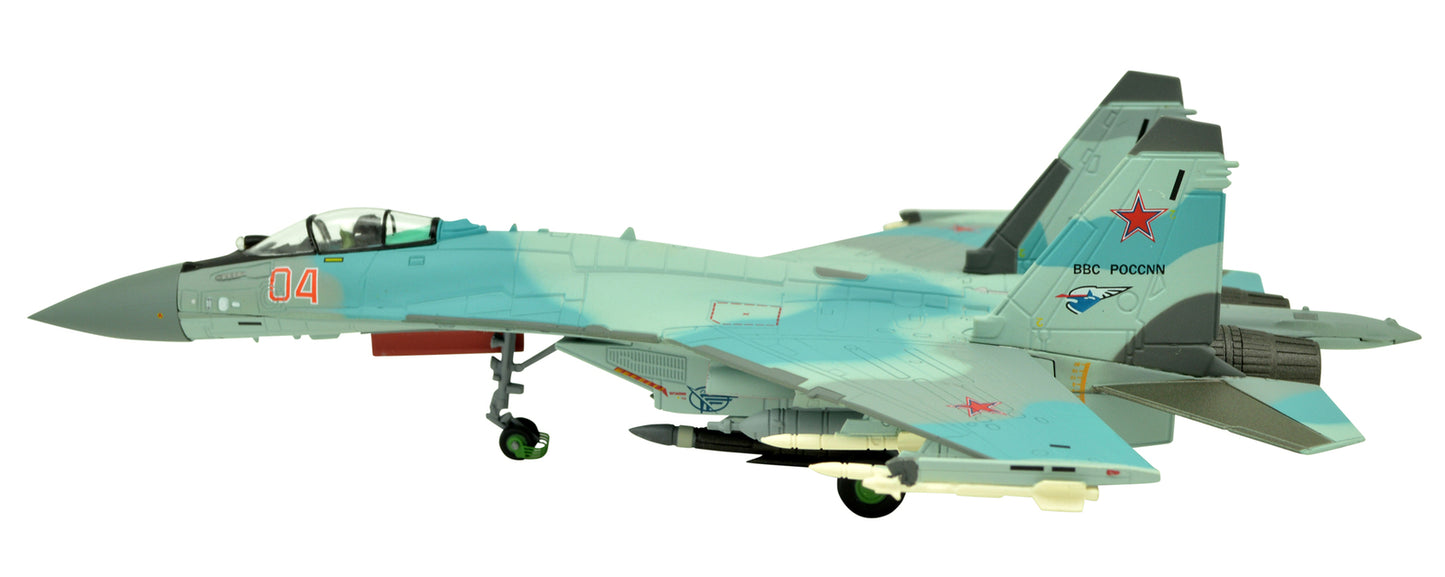 1:100 Sukhoi SU-35 Fighter Attack Metal Military Airplane Model,RFAF,Blue Color