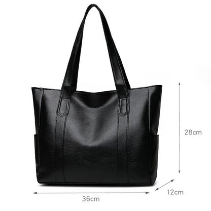 Soft PU Leather Women's Handbag Large Shoulder Tote Bag For Work And Casual