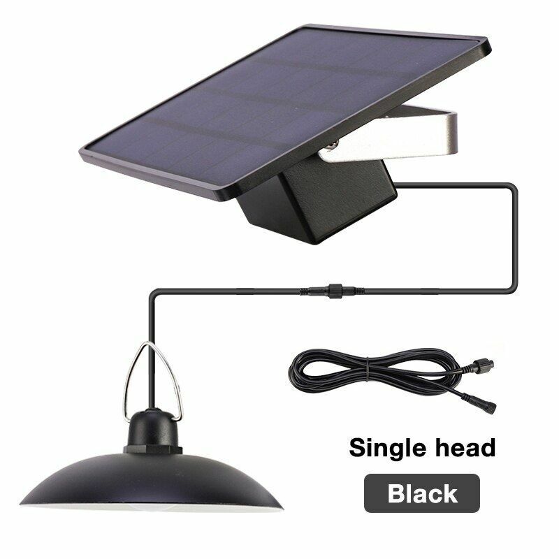 LED Solar Pendant Light Outdoor Indoor Power Lamp Line Bulb Shed Lighting Home