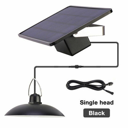 LED Solar Pendant Light Outdoor Indoor Power Lamp Line Bulb Shed Lighting Home