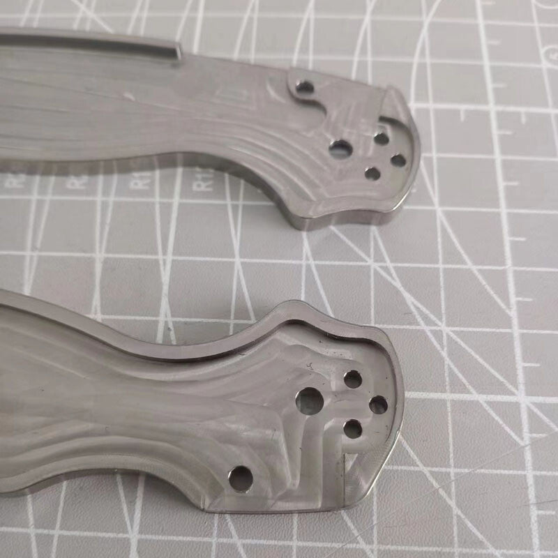 1Pair Titanium Knife Handle Scales Radial Stria for Spyderco Paramilitary C81