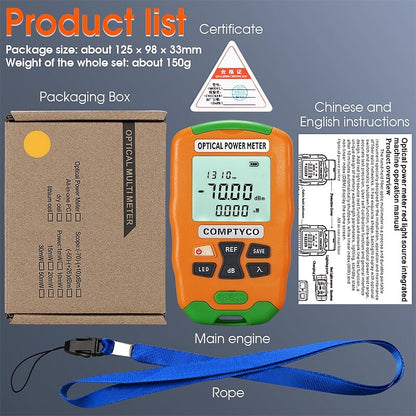AUA-D7 Handheld Fiber mini Optical Power Meter with LED Lighting -70+10dBm