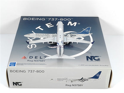 NG Models for Delta Skyteam for Boeing B737-800 N3758Y 1:400 Aircraft Model