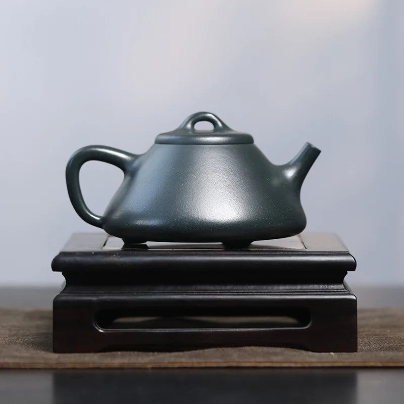 180ml Chinese Yixing Tea Pot Dark Green Mud Kettle Zisha Tea Set