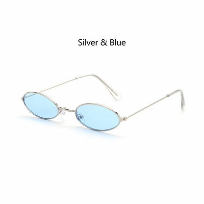 Oval Sunglasses 1pc Design Retro Small Vintage Shades Anti-blue Light Eyeglasses