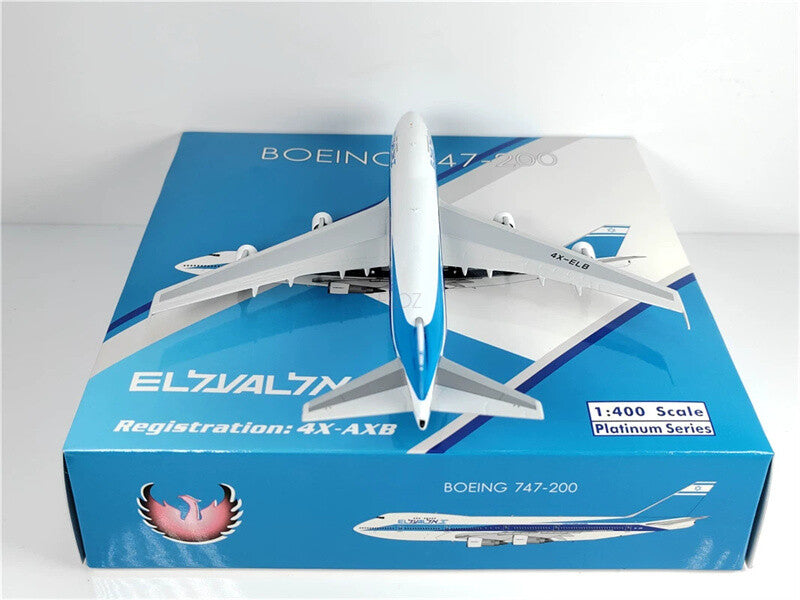 Phoenix EL AL for Boeing B747-200 4X-AXB Limited Edition 1/400 Aircraft Model