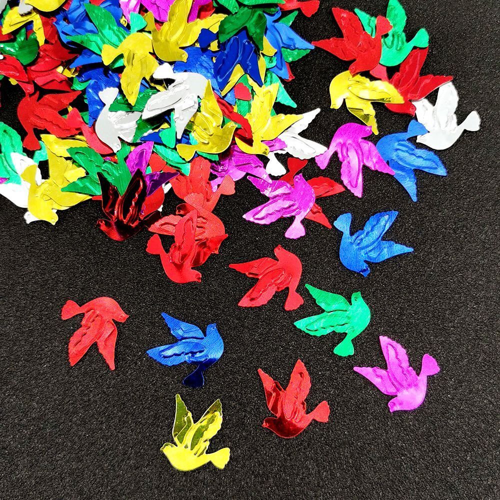 Confetti 15g Church Wedding Golden Pigeon Sequin Cross Bible Table Scatter Decor