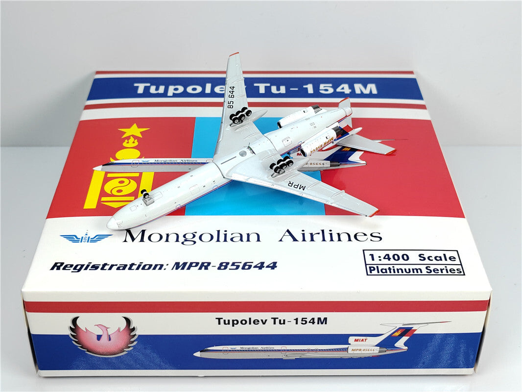 1:400 Phoenix Mongolian Airlines Tupolev TU-154M Airplane Diecast Aircraft Model