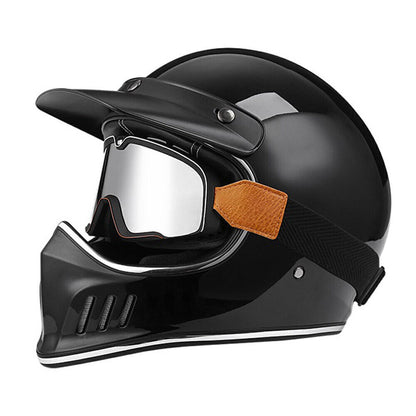 DOT Motorcycle Helmet Retro Helmets Vintage Motocross Dual Sport Off-Road ATV