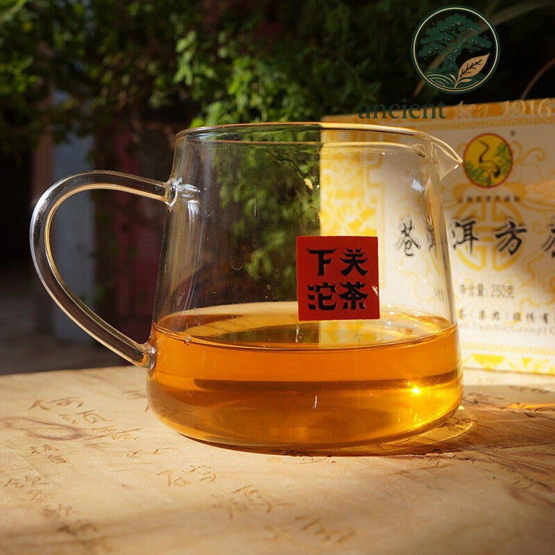 250g Cang Er Fang Cha * 2011 Xiaguan Raw Puer Tea Shen Pu Erh Aged Pu-erh Brick