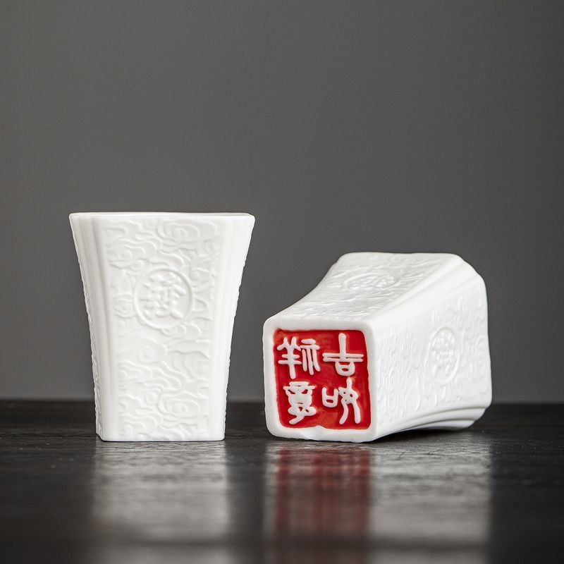 Sheep Fat Jade White Porcelain Tea Cup Dehua Tea Set Household Personal Tea Cup