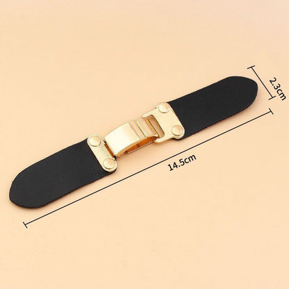 Women Belt Buckle Metal Coat Windbreaker Cardigan Jacket Leather Hook Decoration