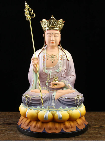 New Ksitigarbha Bodhisattva Dizang Pusa BUDDHA Figure Home Altar Shop Worship