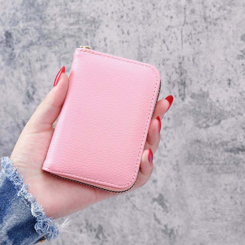 Synthetic Leather Wallet ID Credit Card Holder Wallet Small Coin Purse Money Bag