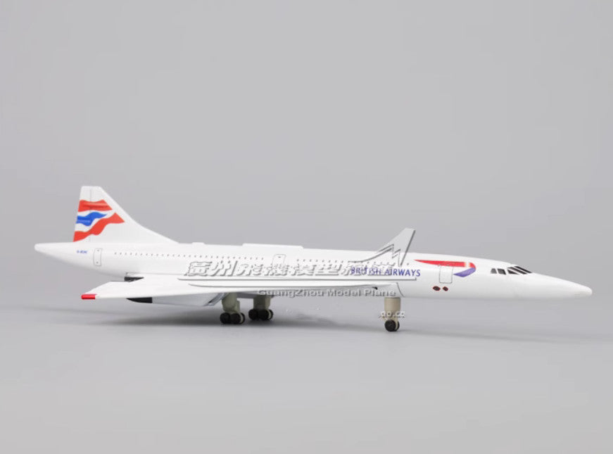 20CM BRTISH AIRWAYS Concorde Commercial Plane Airplane Diecast Aircraft Model