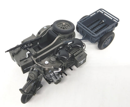 GERMAN SS18-BMW R75 Panzerfaust 30 1/24 Motorcycle model finished ATLAS