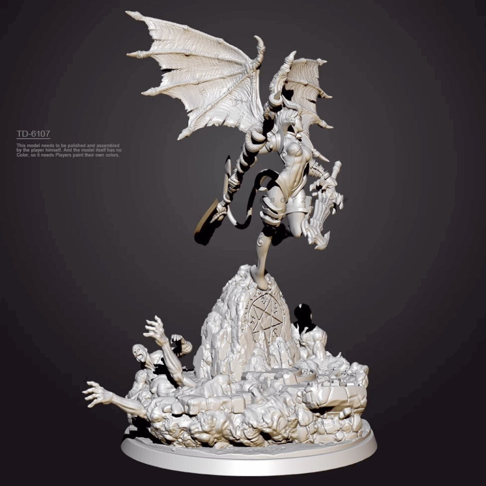 1/24 resin figure model Demon Charming Warrior 3D Printing Unassembled Unpainted