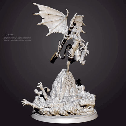 1/24 resin figure model Demon Charming Warrior 3D Printing Unassembled Unpainted