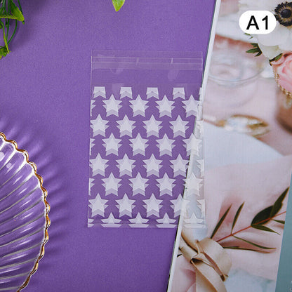 50Pcs/pack Transparent Self-adhesive Opp Bag Photo Cards Protective Storage Bag