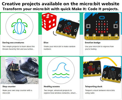 BBC Micro:bit V2 Board w\ MicroUSB Cable- 2 Programmable Buttons