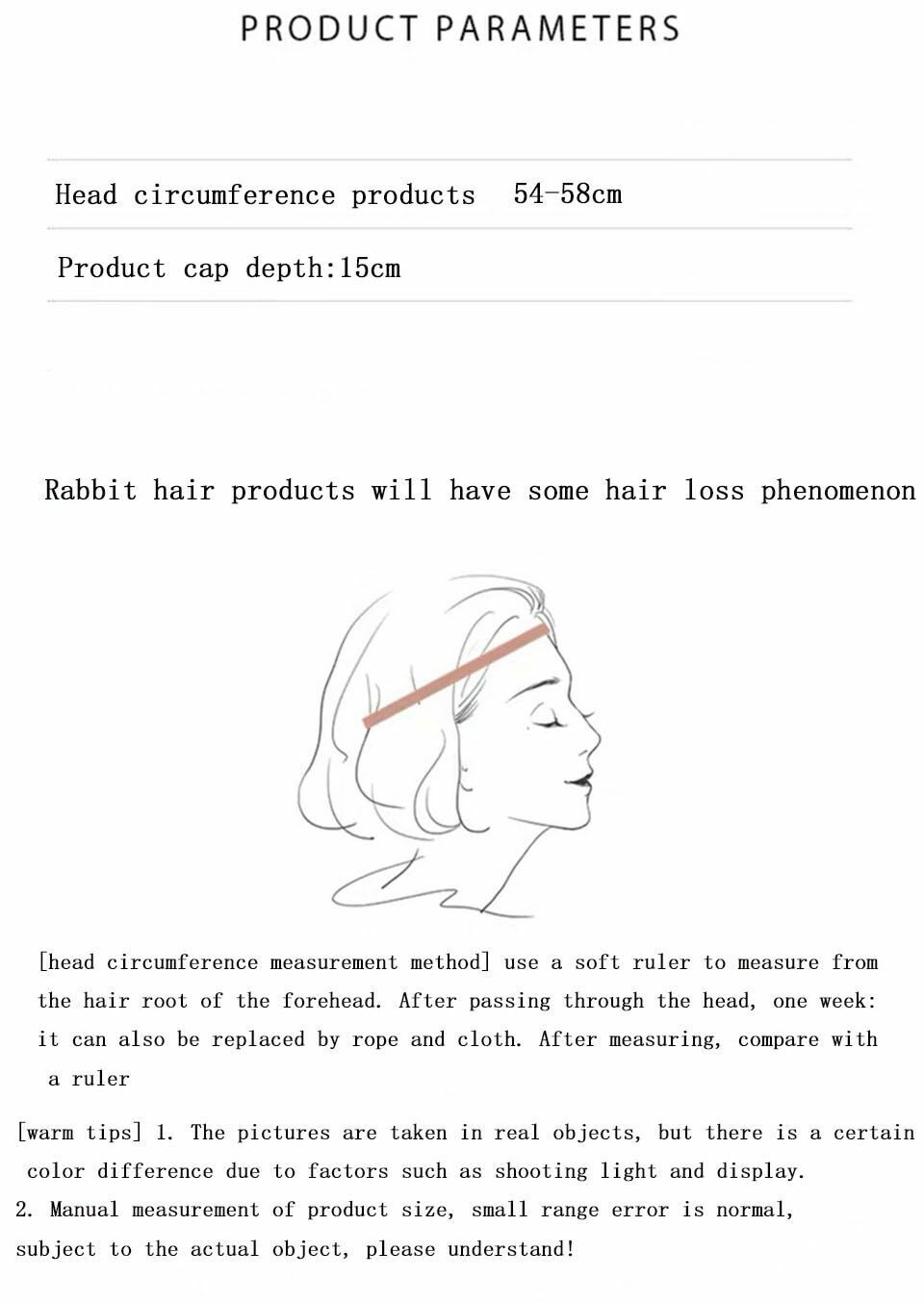 Hats Women Draping Rabbit Ears Rabbit Fur Autumn Winter Knitted Wool Warm Cotton