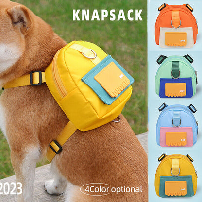 Pet Snack Self Backpack Dog Outdoor Travel Pouch Dog School Bag Waterproof Cute⌒