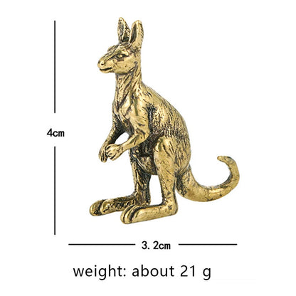 Brass Kangaroo Ornaments Figurines Tea Pet Tabletop Decoration Souvenir