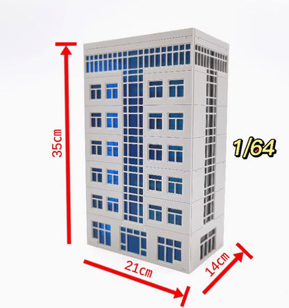 1:64 Models Miniatures Modern Office Building for Diorama