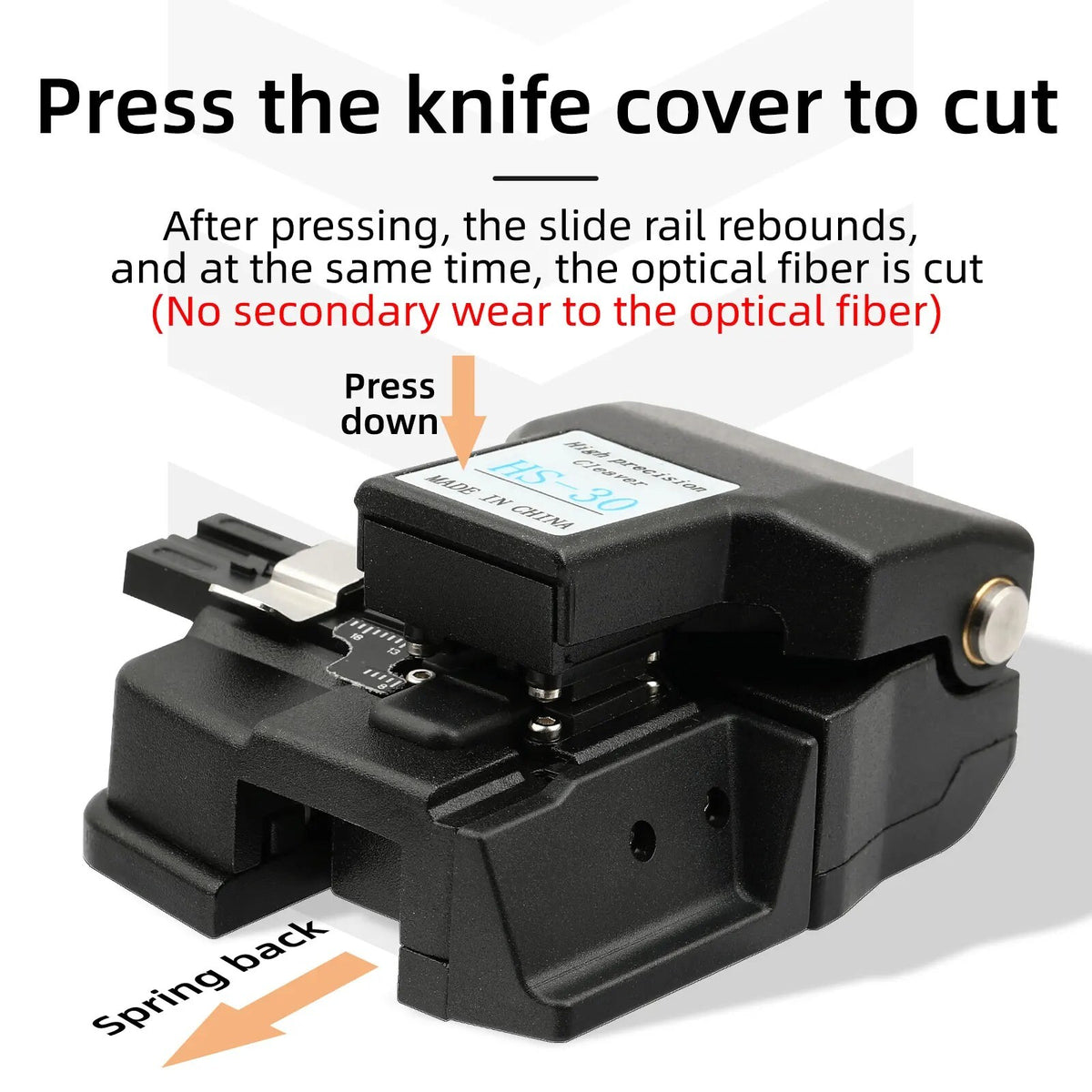 High Precision HS-30 Optical Fiber Cleaver Fiber Optics Cutter Comparable CT-30