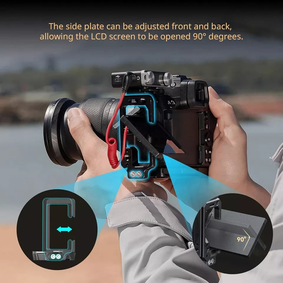 SmallRig L-Plate for Nikon Z 6III – Dual Arca-Swiss, Cold Shoe, Extendable