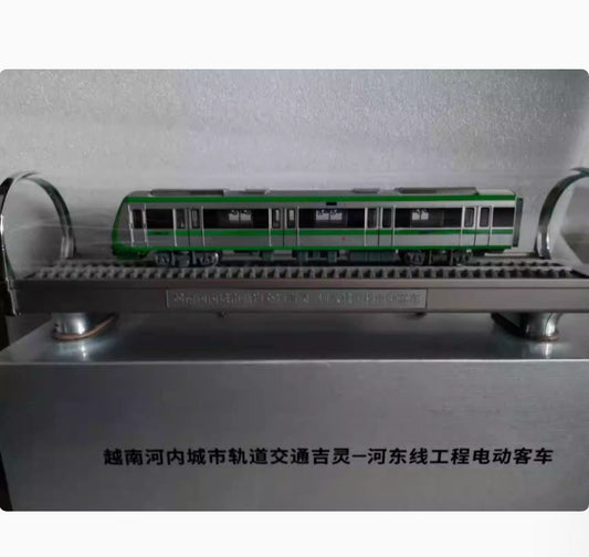 1:68 Vietnam Rail Transit Hanoi Electric Bus Metro Train Railways Diecast Model