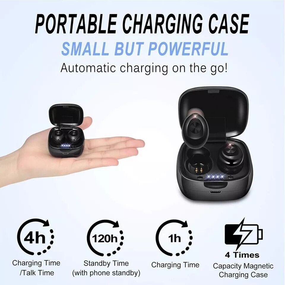 Mini Bluetooth 5.0 Wireless Headset TWS Earphones Stereo Headphones Earbuds US