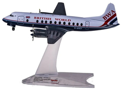 1:200 Herpa BRITISH WORLD Vickers Viscount 800 Passenger Airplane Diecast Model