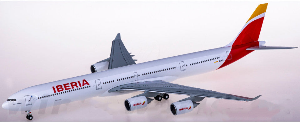 1:200 38CM Hogan IBERIA AIRBUS A340-600 Passenger Airplane ABS  Plastic Model