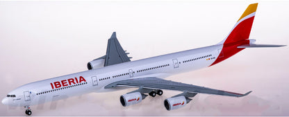 1:200 38CM Hogan IBERIA AIRBUS A340-600 Passenger Airplane ABS  Plastic Model