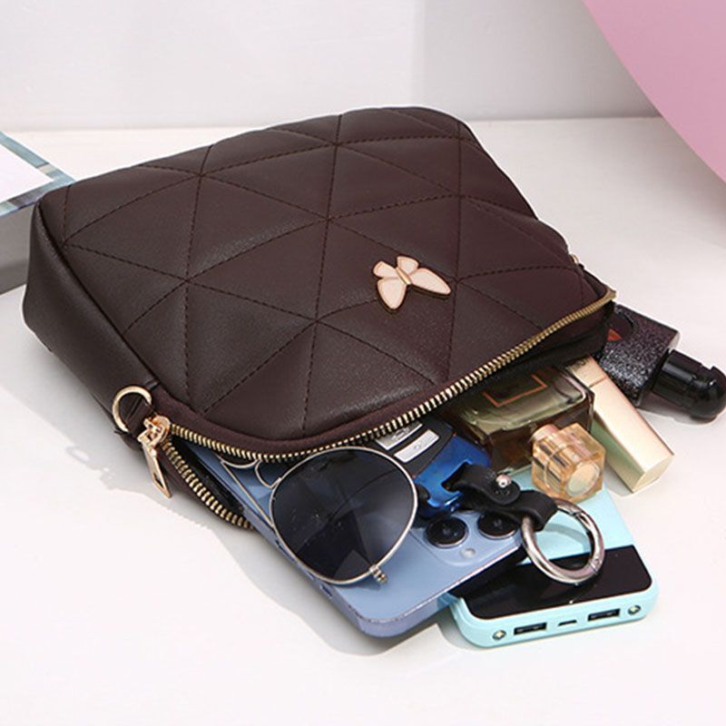Triangle Embroidery Shoulder Bag Trend Ladies Crossbody Bags Vintage Messenger