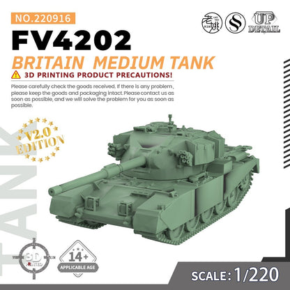 SSMODEL SS200916 1/200 Military Model Kit Britain FV4202 Medium Tank