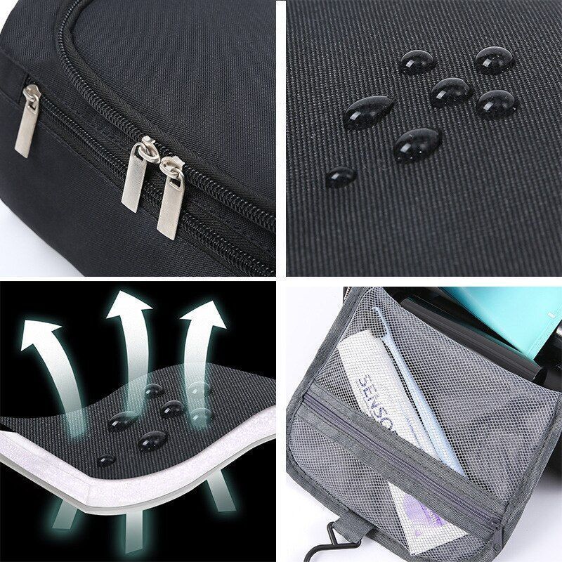 Polyester Business Storage Bag Toiletry Organizer Travel Cosmetic Bag Waterproof