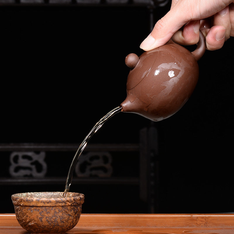 4oz Marked Tea Pot Real Yixing Zisha Xishi Pot Original Ore Ball Shaped Infuser