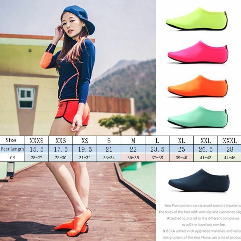 Water Swimming Shoes Solid Summer Beach Shoes Socks Seaside Sneaker Slippers XL