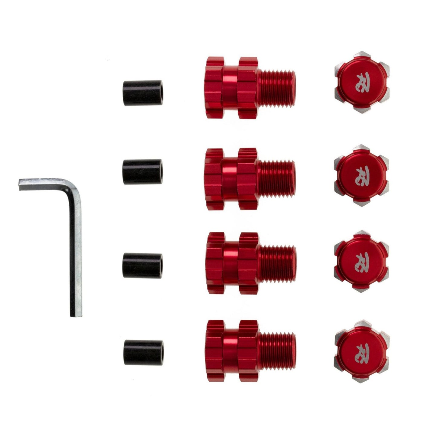 Red 1/10 RC Car 17mm Wheel Hex Hub Extension Connecter For Traxxas Maxx