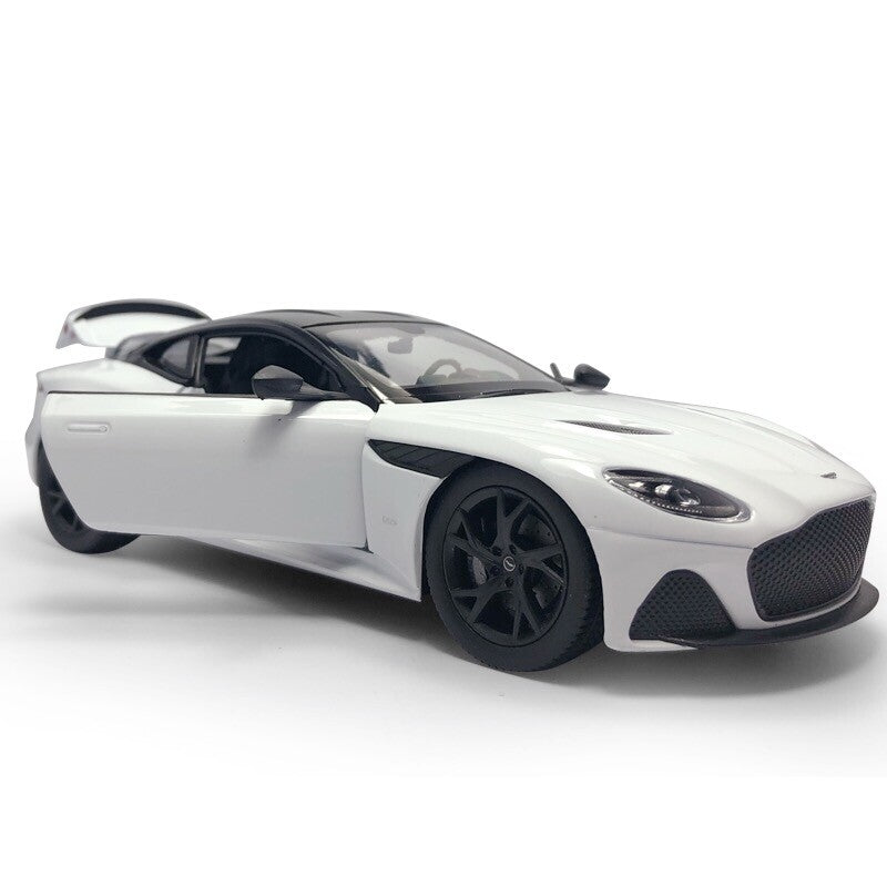 1/24 Aston Martin DBS Superleggera Diecast Metal Model Car Turning Wheels White