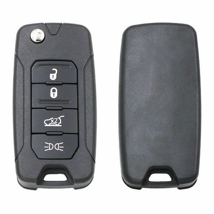 Replacement Flip Remote Key Shell Case Fob 4 Button for Jeep Renegade 2015 2016
